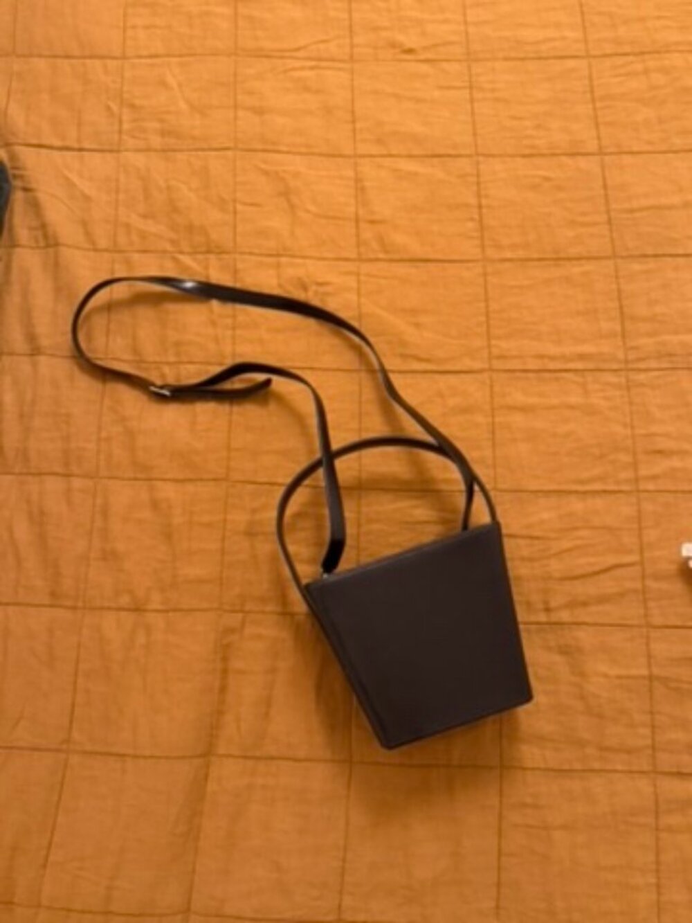 Staud Black Leather Crossbody Bucket Bag